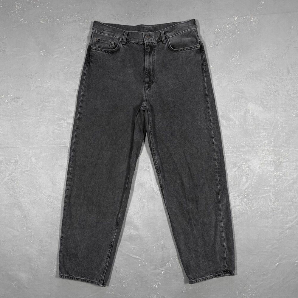 COS ARCH Regular Tapered Faded Black Denim Jeans Women's 29